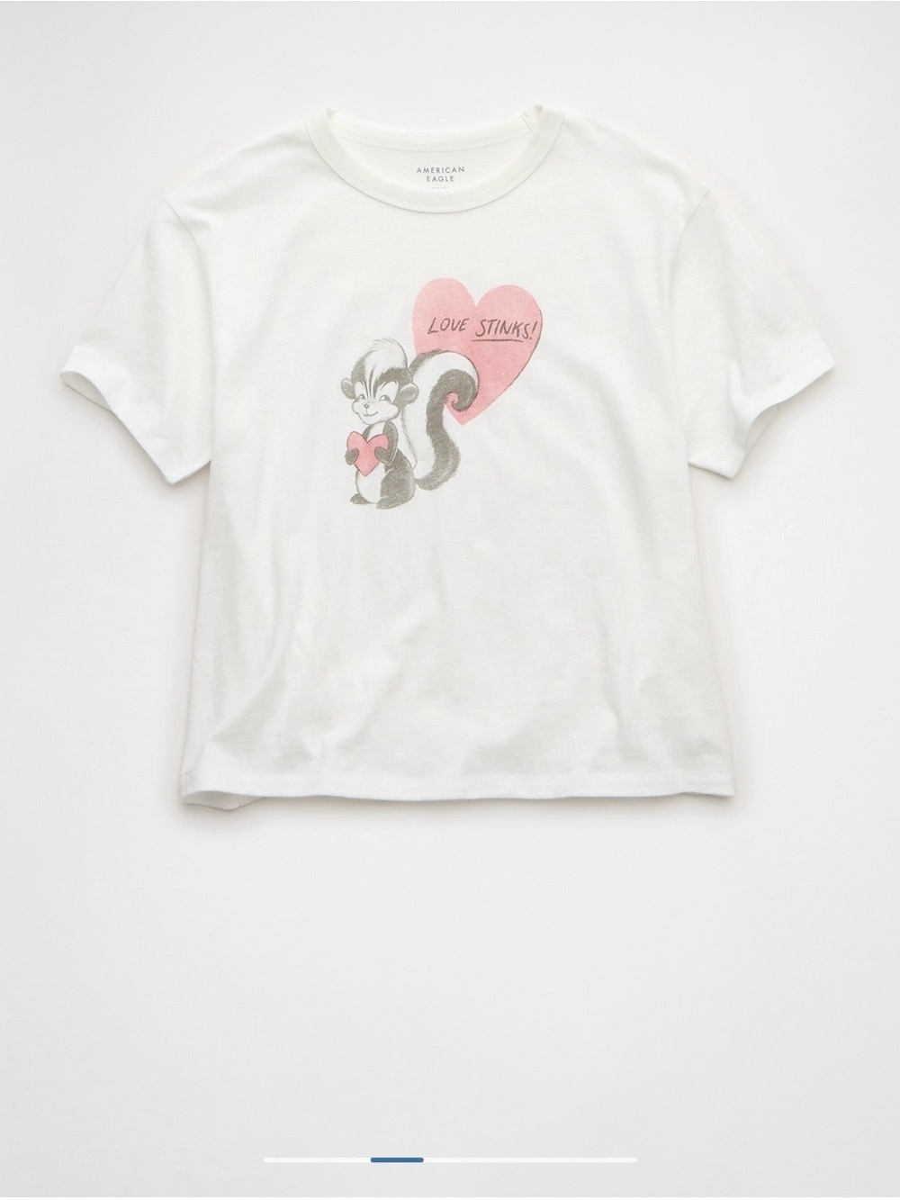 American Eagle Women's EX- Boyfriend T-Shirt White Color Size S